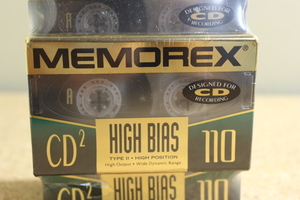 MEMOREX CD2 HIGH BIAS 110分 カセットテープ　9本セット