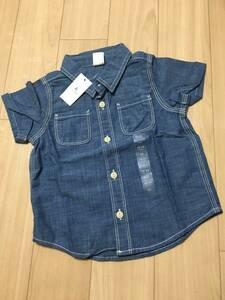 新品 baby GAP　半袖　デニム シャツ　90㎝　ダンガリー　定価3200円