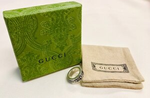 GUCCI　グッチ　ダブルG　シルバー　リング　Ag925　10号　qoj.YOM01