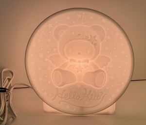 ハローキティ　Hellokitty サンリオ　陶器　素焼き卓上ライト　照明　ランプ　レア　熊のぬいぐるみ　星座　星