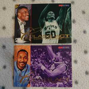 NBA カード ☆ CLASS ACT 2枚セット ☆ DAVID ROBINSON , KARL MALONE ☆ 1995 SKYBOX HOOPS ☆ デビッド ロビンソン カール マローン