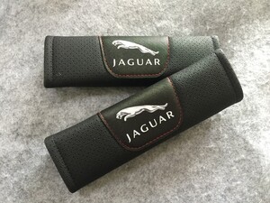 ジャガー JAGUAR ブラック シートベルトカバー シートベルトパッド 2枚セット シートベルトショルダー 肩パット 通気性