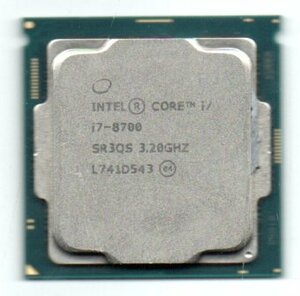 Intel ☆ Core i7-8700　SR3QS ☆ 3.20GHz (4.60GHz)／12MB／8GT/s　6コア ☆ ソケットFCLGA1151 ☆