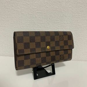 良品　 LOUIS VUITTON ルイヴィトン ポルトフォイユサラ ダミエ ブラウン系 長財布