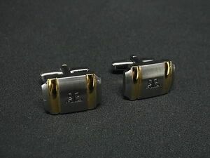 ■美品■ courreges クレージュ カフスボタン カフリンクス アクセサリー 紳士 メンズ シルバー系 DG3631