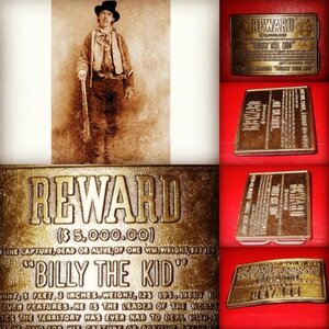 70’S★ビリー・ザ・キッド★ベルト バックル★ビンテージ★USA★BILLY THE KID★囚人★アウトロー★賞金首★西部劇 カウボーイ ウエスタン