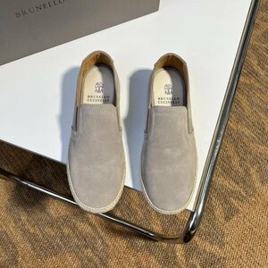 BC ローファー 羊革　靴　メンズシューズ　カジュアル　B*C サイズ選択可能 グレー