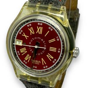 ■稼働品　SWATCH スウォッチ AUTOMATIC オートマチック　GRAUE HUTTE　SAK400　腕時計 自動巻き アナログ　AG1992　裏スケ　ヴィンテージ