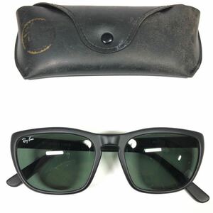 【レイバン】本物 Ray-Ban サングラス BAUSCH&LOMB ボシュロム ロゴテンプル PS 1 黒色×グレー色 メンズ レディース ケース付き 送料520円