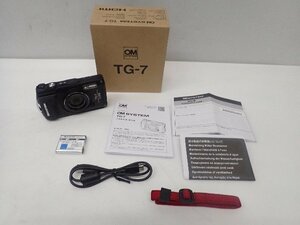 【美品】 OM SYSTEM コンパクトデジタルカメラ Tough TG-7 ブラック 防水・防塵・アウトドア OLYMPUS オリンパス ∩ 703E9-1