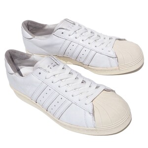 美品!! US 9 1/2 / 27,5cm 限定カラー 19年製 adidas Originals SUPERSTAR 80s RECON スーパースター 80s 白レザー 天然皮革