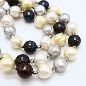 1円〜!!《本真珠ネックレス》N 約57.7g 約52.0cm pearl necklace jewelry パール ジュエリー EA0/EA0.M183