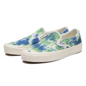 ☆VANS ANAHEIM FACTORY CLASSIC SLIP-ON 98 DX 青×緑のタイダイ柄 26.0cm バンズ アナハイム スリッポン 98 DX 地球 アース VN0A5KX8AVY