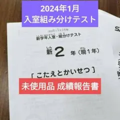 2024年 サピックス 新2年生 現1年生 新学年入室組分けテスト 小1 新小2