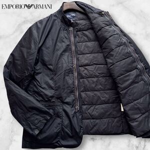 脅威の3XL!!!機能性抜群!!!エンポリオ アルマーニ EMPORIO ARMANI ナイロンジャケット Wジップ ブルゾン ダウンライナー付 薄手 ネイビー