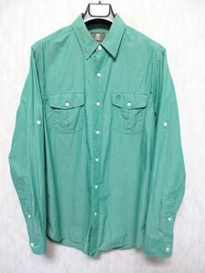 ティンバーランド ワークシャツ 長袖 ロゴ メンズ M 緑 yg1092