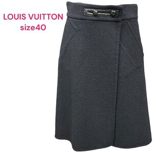 LOUIS VUITTON ルイヴィトン　膝丈スカート黒40、L、11号　ブラック スカート