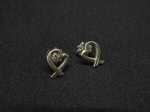 1円 ■美品■ TIFFANY＆Co ティファニー パロマピカソ ラビングハート SV925 ピアス アクセサリー レディース シルバー系 FL0675