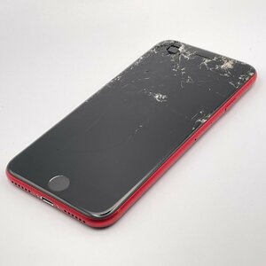 中古 ジャンク品扱い 画面割れ Apple アップル iPhone SE 第2世代 128GB （PRODUCT)RED SIMロック解除済み SIMフリー 1円 から 売り切り