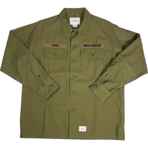 WTAPS ダブルタップス 21SS BUDS LS 211BRDT-SHM02 OLIVE DRAB 長袖シャツ オリーブ Size 【L】 【新古品・未使用品】 20806290