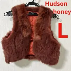 【美品】Hudson honey 兎ファーベスト　ジレ　L