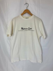 SUN SURF サンサーフ　バック プリント Tシャツ　サイズ不明　ホワイト　日焼け有