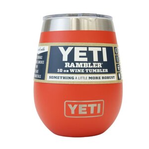 121411k4 展示未使用品 YETI イエティ RAMBLER 10オンス ワインタンブラー キャニオンレッド アウトドア キャンプ用品