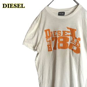 【AY1740】 DIESEL ディーゼル　半袖Tシャツ　白　コットン　メンズ　XLサイズ