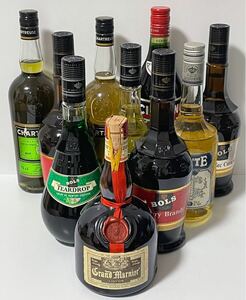 【未開栓】お酒 10本まとめ GRAND MARNIER/TEARDROP/BOLS/ANISETTE/CINZANO/CHARTREUSE 古酒 リキュール ベルモット　1円〜