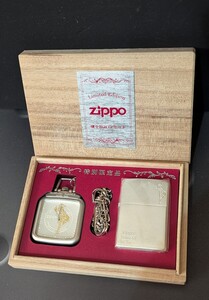 ZIPPO WINDY 懐中時計セット ウィンディー ジッポー ライター ９９年製 シリアルナンバー７３５