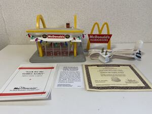 マクドナルド 陶器 ライト ジオラマ 店舗 卓上ライト アメリカ ショップ 100V コンセント シリアルナンバー McDonald 置物 看板