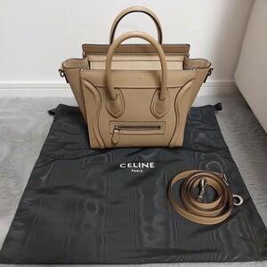 CELINE セリーヌ ラゲージ ナノ デューン 美品