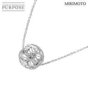 ミキモト MIKIMOTO ネックレス 40cm K18 WG ホワイトゴールド 750 Necklace 90257793