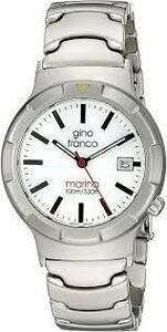 ジーノ フランコ Gino Franco Men's Marina Round Watch with Stainless Steel Bracelet 981-WT 