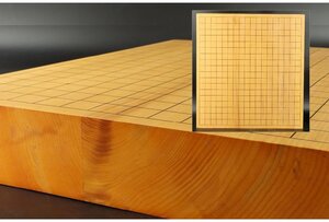 [URA]本榧製卓上19路碁盤/厚み5.6cm/約5kg/10-12-129　(検索)骨董/将棋/碁笥/碁石/カヤ/榧