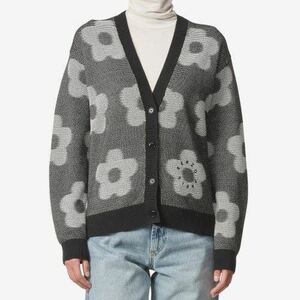 正規品 美品 ヒューマンメイド HUMAN MADE Flower Jacquard Cardigan Blackニットカーディガン 長袖 トップス アウター S