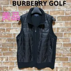 BURBERRY GOLF バーバリーゴルフ　中綿ニット切替ジップベストLサイズ