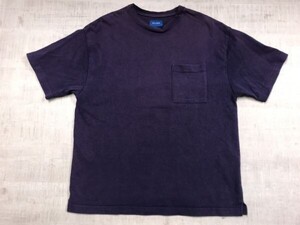 オールド・ビームス BEAMS アメカジ スポーツ ストリート 胸ポケット ポケT 半袖Tシャツ メンズ コットン100% 中厚手 S 紫