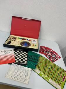 【1円スタート】 ファミリーゲームセット 2ドア花束 レトロ ゲーム おもちゃ ボードゲーム 現状品 長期保存品 動作確認済み 欠品有 735-4