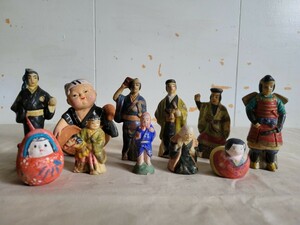 昭和レトロ　土人形 磁気人形　射的人形　玩具　人形コレクション　フィギュリン 人形 置物 郷土玩具 戦前玩具 日本人形 