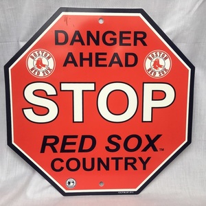 MLB BOSTON RED SOX レッドソックス STOPボード ストリートボード ウェルカムボード サインプレート パーキングボード サインボード 3314