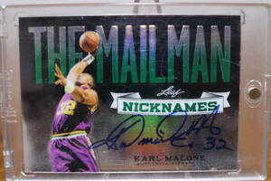 LEAF 2013 NICKNAMES KARL MALONE auto 9/10　カール・マローン　サイン