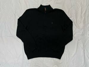 新品 2815 Mサイズ ハーフジップ セーター 黒 モックネック polo ralph lauren ポロ ラルフ ローレン