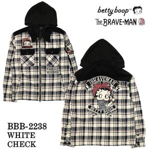 The BRAVE-MAN × BETTY BOOP ベティ ブープ 【定価￥18800＋税】 シャツジャケット BBB-2238 WHITE サイズ M