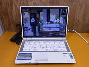 □Yg/866☆オンキョー ONKYO☆15.4型ノートパソコン☆R505A7☆Windows7 Home☆Core2Duo P8700 2.53GHz☆メモリ4GB☆HDD 500GB☆ジャンク