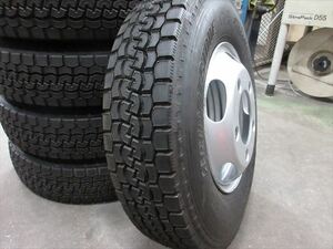 送料無料　新古品　195/85R15　再生ミックスタイヤ　三菱キャンター　ふそう　KWC15×5J　115-8　5穴　再塗装品　6本セット