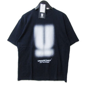 美品 UNDERCOVER アンダーカバー 半袖Tシャツ UC1D9809-1 ぼかしグラフィックプリントTEE コットン 日本製 ネイビー 3 タグ付き 27107846