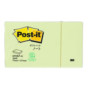 まとめ得 【10個セット】 3M Post-it ポストイット 再生紙 ノート グリーン 3M-655RP-GX10 x [2個] /l