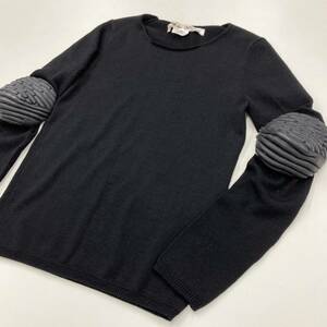 AD2017 COMME des GARCONS プロテクター付 立体 エルボーパッチ ニット カットソー 黒 コムデギャルソン セーター コブ archive 3090408