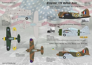 プリントスケール 72-117 1/72 ブリュースター F2A バッファロー